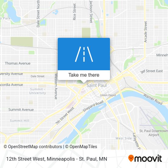 12th Street West map