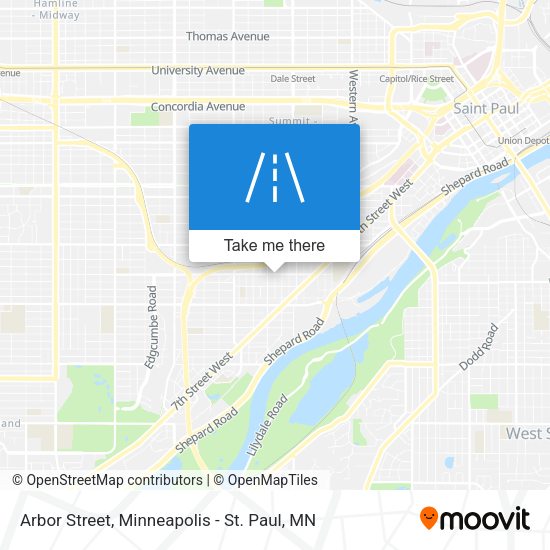 Arbor Street map