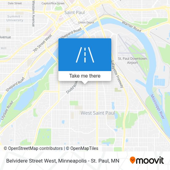 Belvidere Street West map