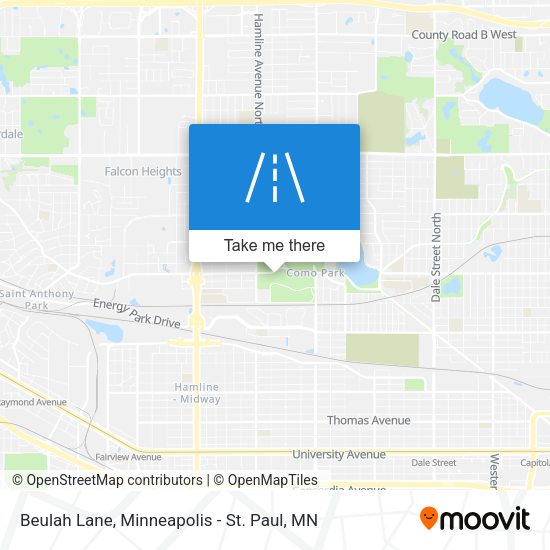 Beulah Lane map
