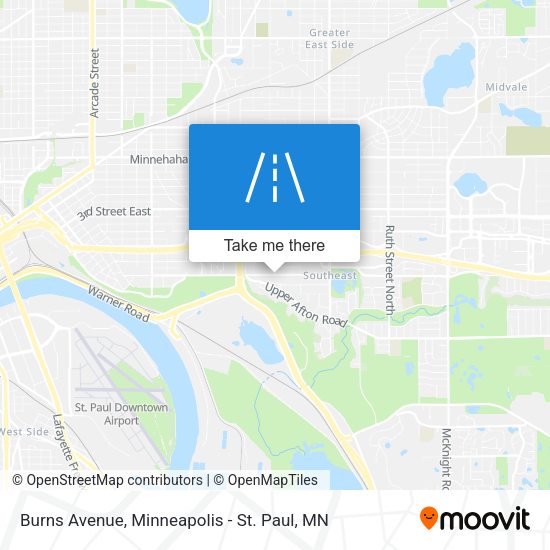 Burns Avenue map
