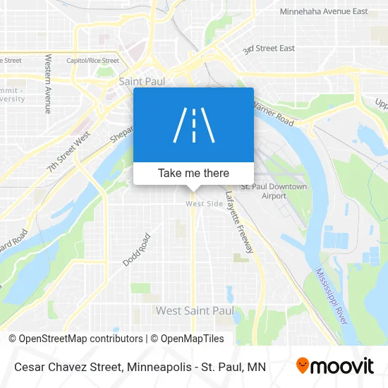 Cesar Chavez Street map