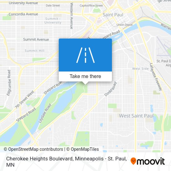 Cherokee Heights Boulevard map