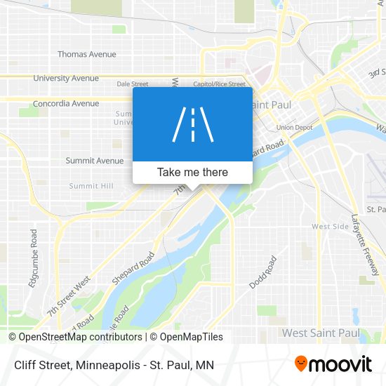 Cliff Street map