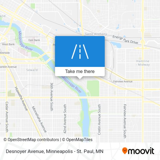 Desnoyer Avenue map