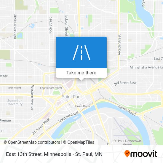 East 13th Street map