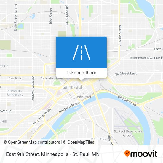 East 9th Street map
