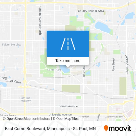 East Como Boulevard map