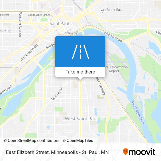 East Elizbeth Street map