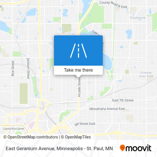 East Geranium Avenue map
