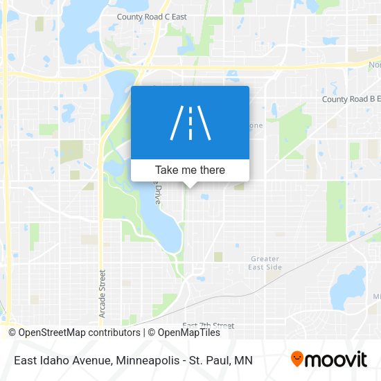East Idaho Avenue map