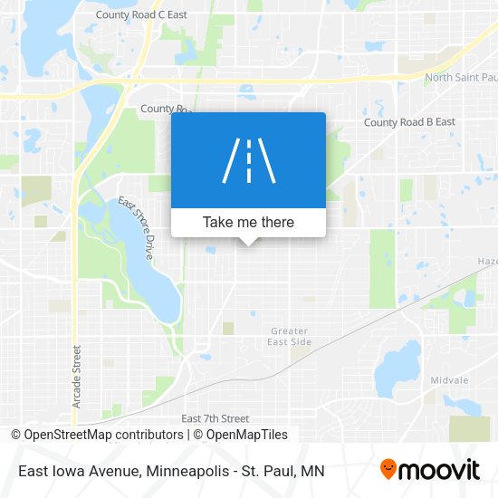 Mapa de East Iowa Avenue