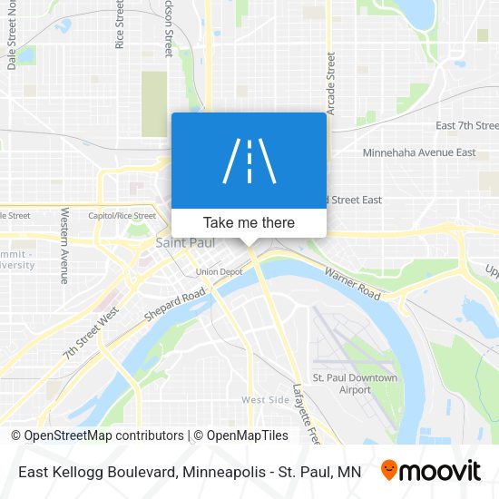 East Kellogg Boulevard map