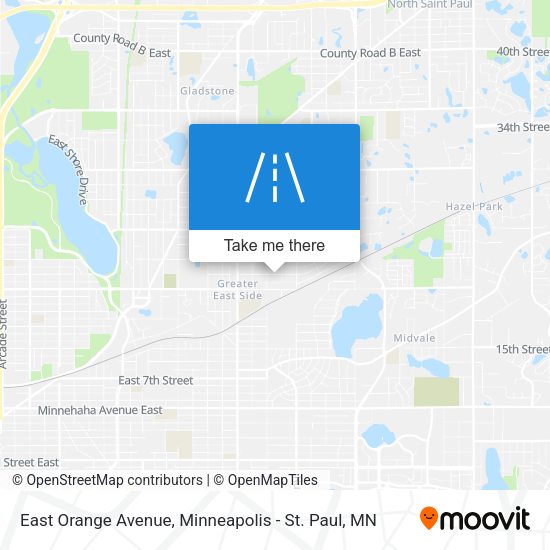 Mapa de East Orange Avenue