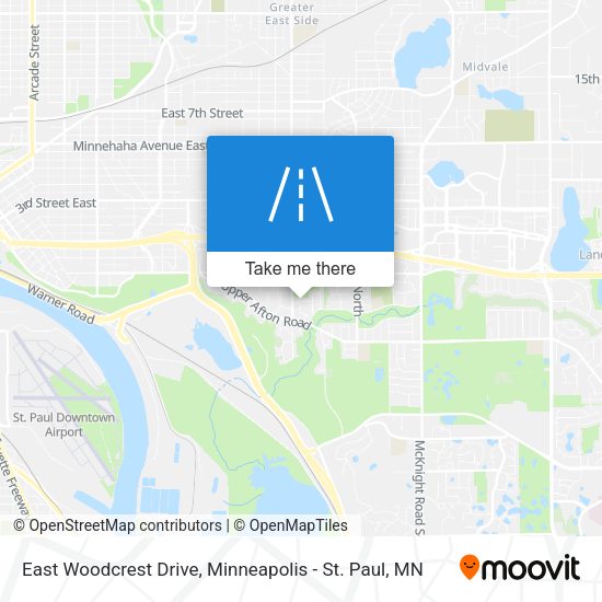 East Woodcrest Drive map