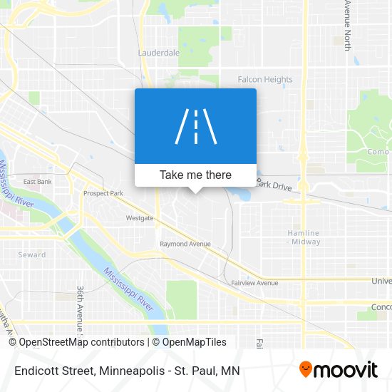 Endicott Street map