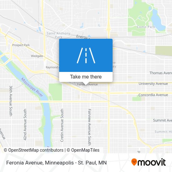 Feronia Avenue map