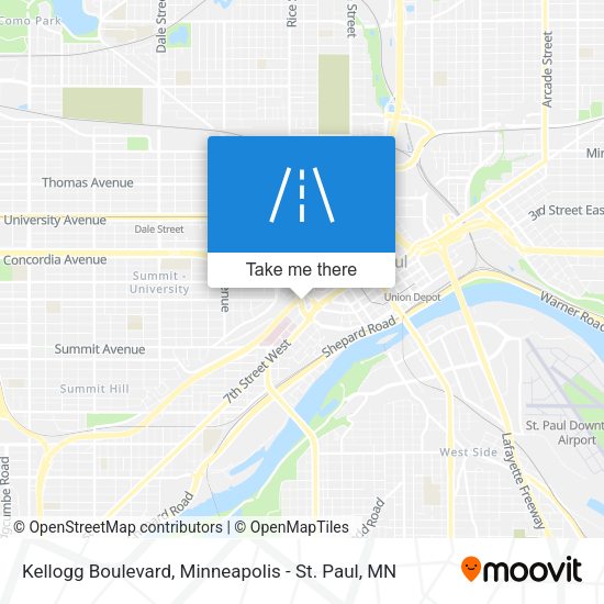 Kellogg Boulevard map
