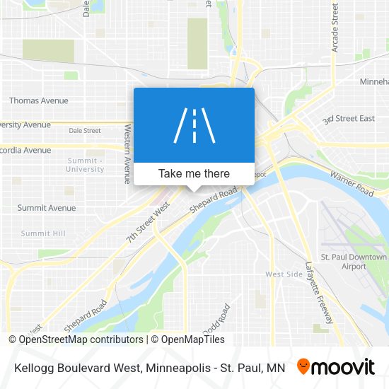 Mapa de Kellogg Boulevard West
