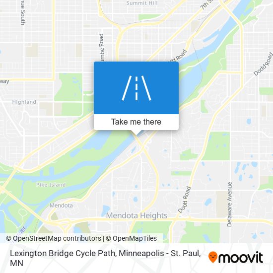 Mapa de Lexington Bridge Cycle Path