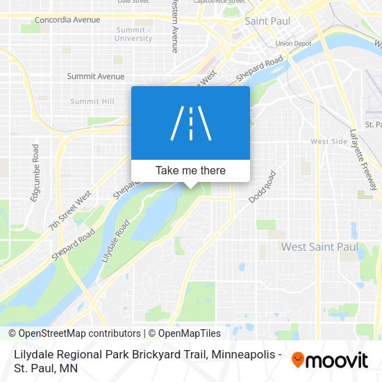 Mapa de Lilydale Regional Park Brickyard Trail