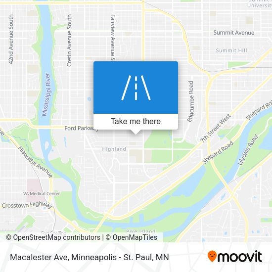 Macalester Ave map