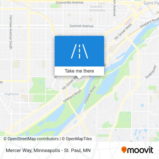 Mercer Way map