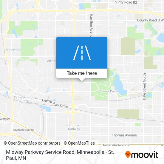 Mapa de Midway Parkway Service Road