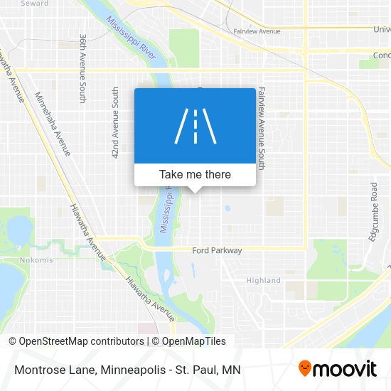Montrose Lane map