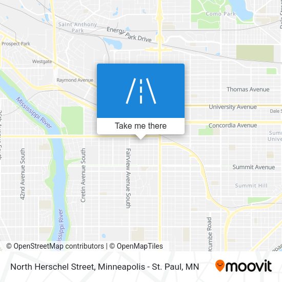 North Herschel Street map