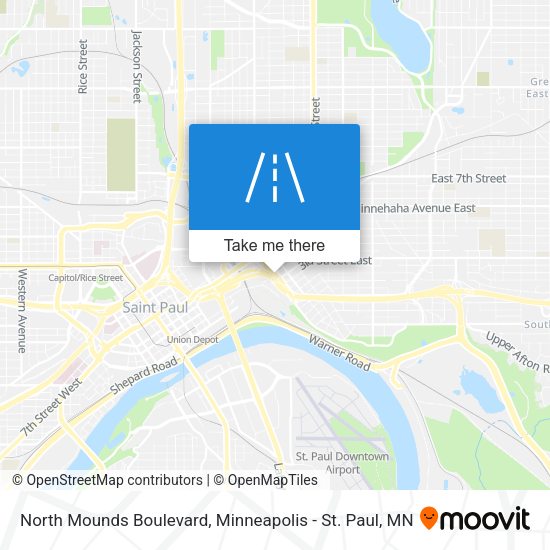 North Mounds Boulevard map