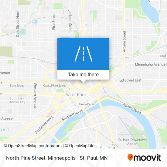 North Pine Street map