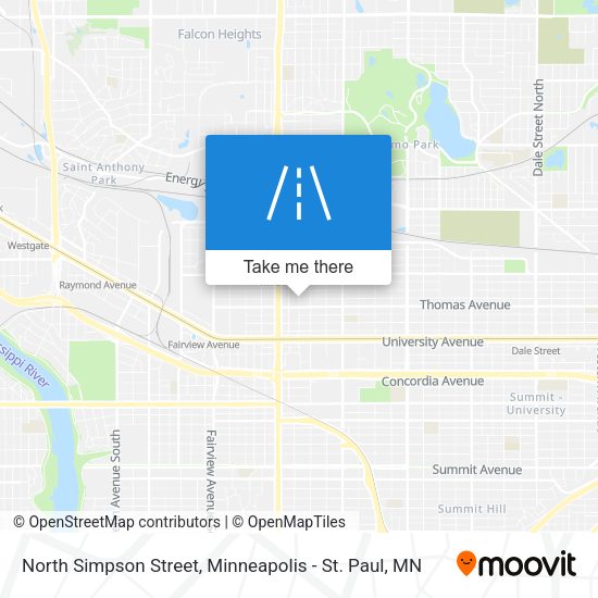 North Simpson Street map
