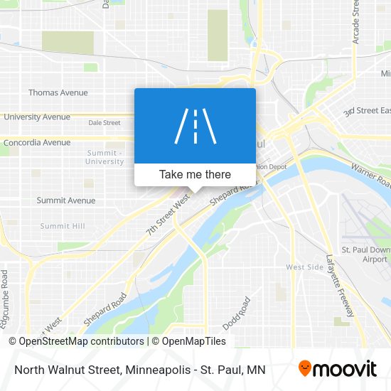 North Walnut Street map