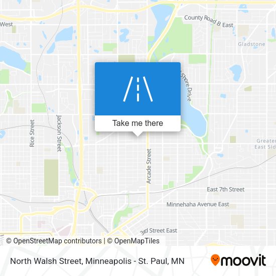 North Walsh Street map