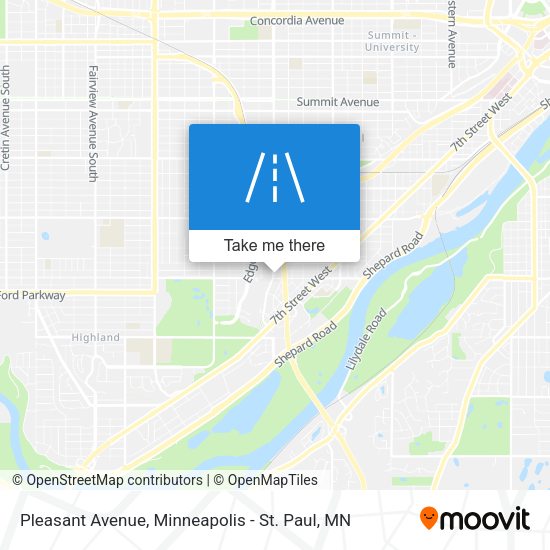 Pleasant Avenue map