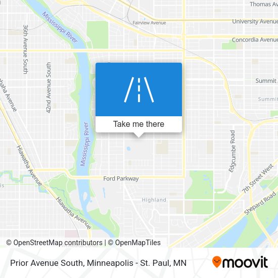 Prior Avenue South map