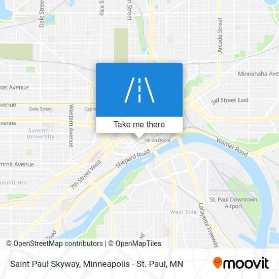 Mapa de Saint Paul Skyway