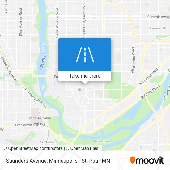 Saunders Avenue map
