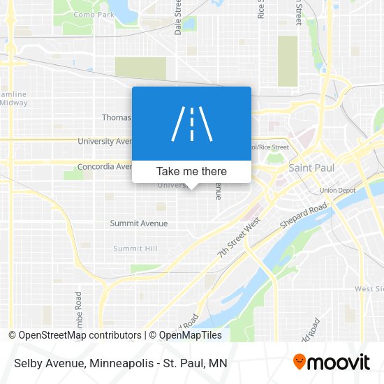 Selby Avenue map