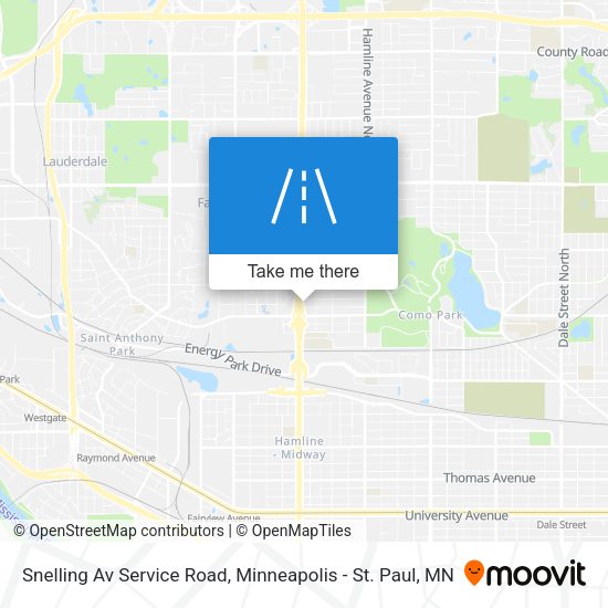 Snelling Av Service Road map