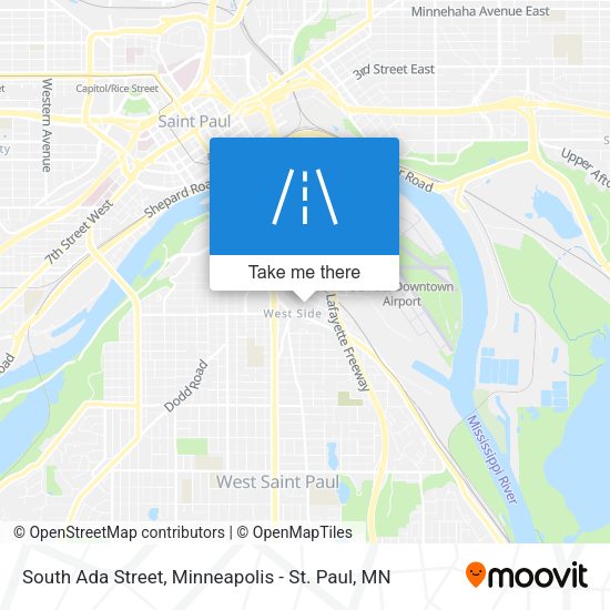 South Ada Street map