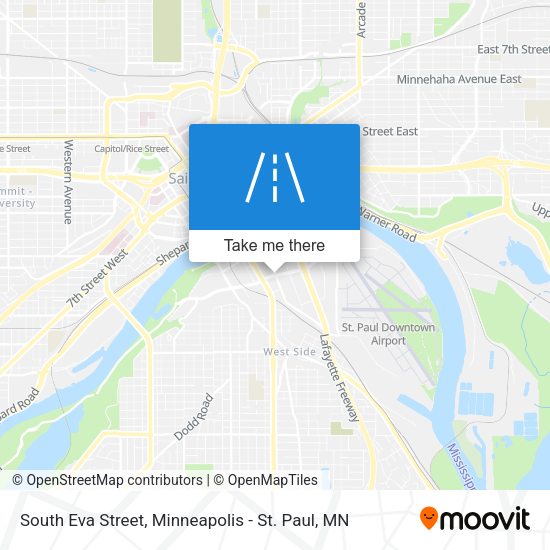 South Eva Street map