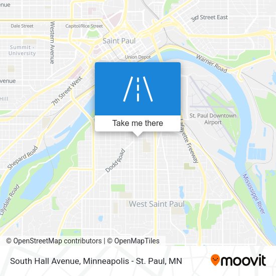 South Hall Avenue map