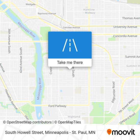 South Howell Street map