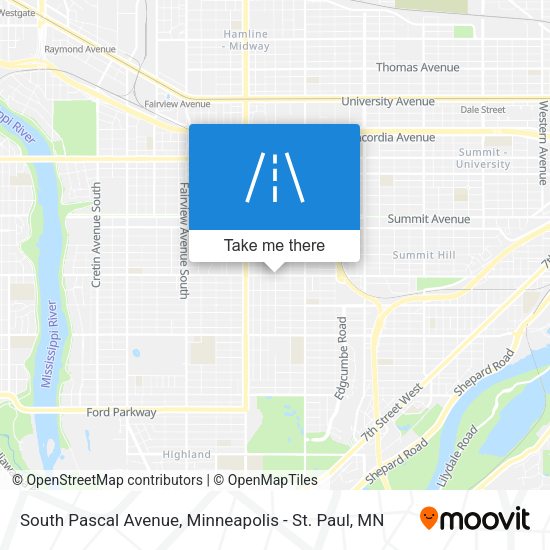 South Pascal Avenue map