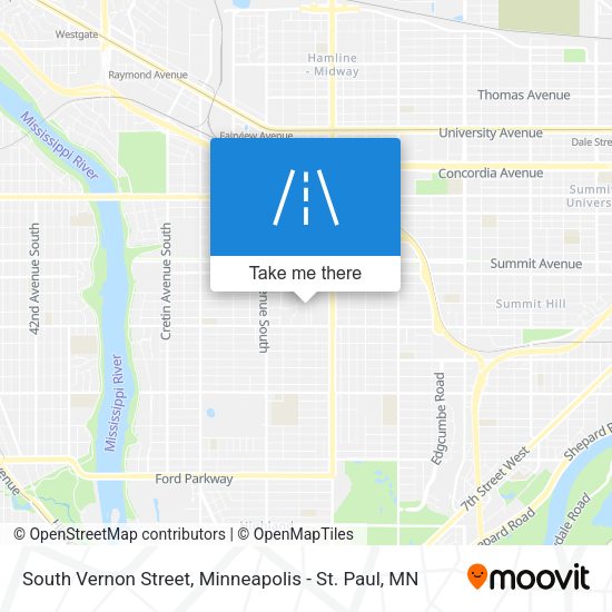 South Vernon Street map
