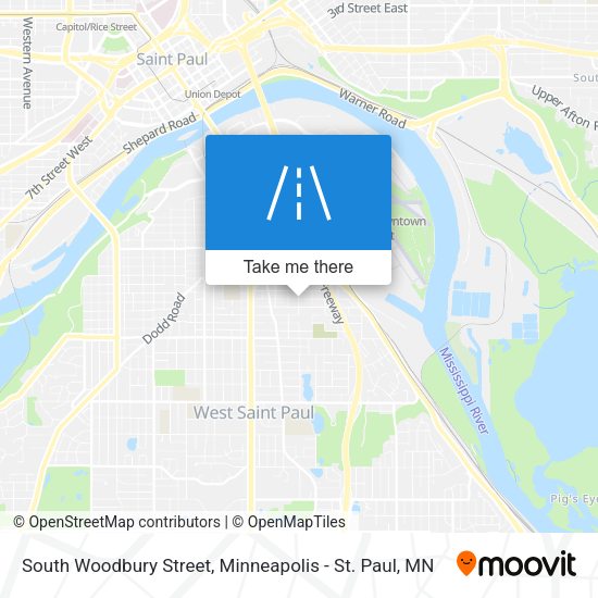 South Woodbury Street map