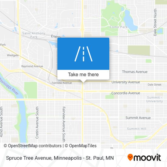 Spruce Tree Avenue map