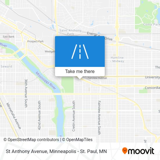 St Anthony Avenue map
